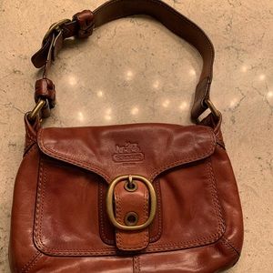 Coach Brown leather shoulder bag